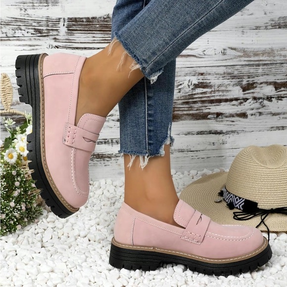 Shoes - Elegant Pink Loafers for Women